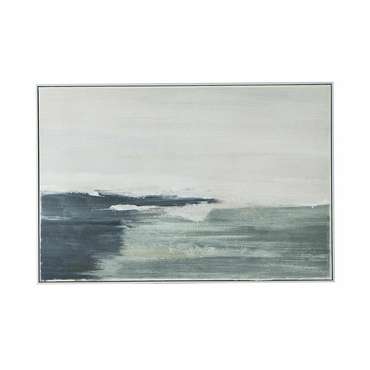 Картина Море 82х122 серого цвета
