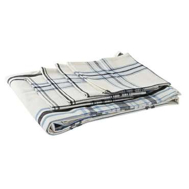 Скатерть и салфетки DKD Home Decor 150 x 150 x 0,5 см Чёрный Бежевый Синий Белый