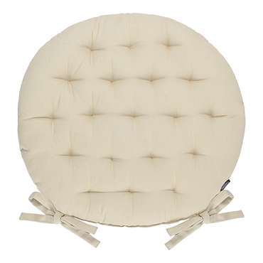 Круглая подушка на стул Essential 40х40 бежевого цвета