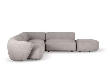 Угловой модульный диван Fabro серо-бежевого цвета