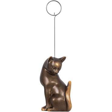 Статуэтка Кошка с держателем бронзового цвета