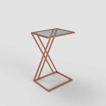 Журнальный столик "Alex" бронзовый с зеркалом (700х350х450)