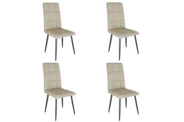 Набор из четырех стульев Турин светло-серого цвета