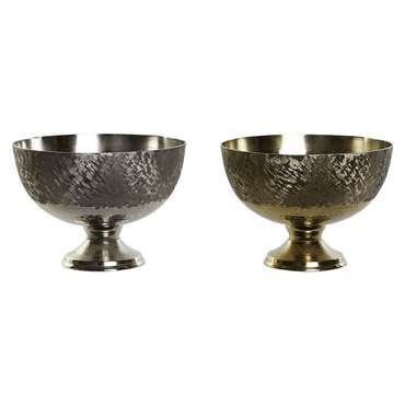 Блюдо DKD Home Decor Позолоченный Серебристый современный 25 x 25 x 18 cm (2 штук)