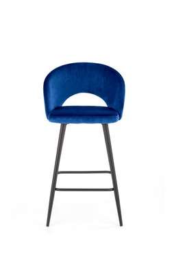 Полубарный стул H96 синего цвета