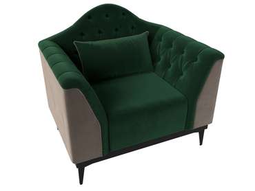 Кресло Флорида зелено-коричневого цвета