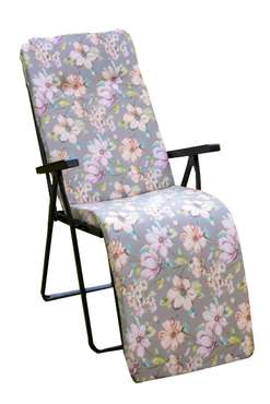 Кресло-шезлонг Леонардо серо-розового цвета