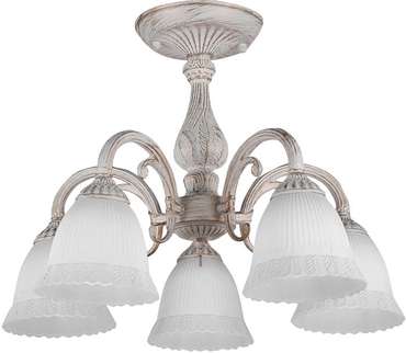 Потолочная люстра на штанге 1114/5PL E27 60W Escada Versailles White
