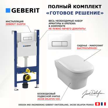 Комплект 3 в 1 инсталляция Duofix