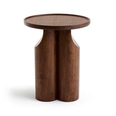Стол диванный из орехового дерева Stigido коричневого цвета