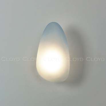 Бра Cloyd GEROLL W1 / шир. 18 см - латунь - синее стекло