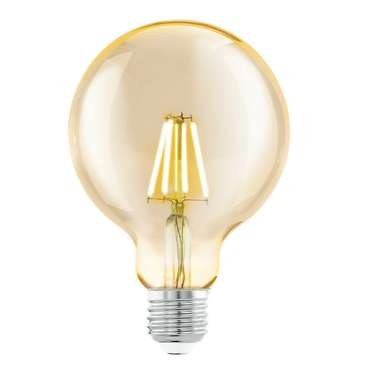 Светодиодная лампа филаментная G95 E27 4W 330Lm 2200K янтарного цвета