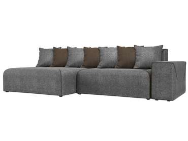 Угловой диван-кровать Кёльн серого цвета левый угол
