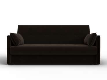 Диван-книжка Лига 018 темно-коричневого цвета (микровельвет)