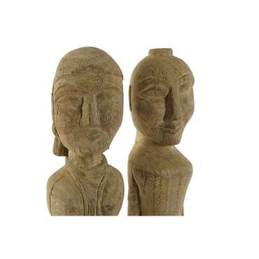 Декоративная фигура Натуральный 7,5 x 7,5 x 50 cm статуя (2 Предметы)