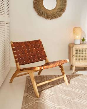 Кресло Brown Calixta коричневого цвета