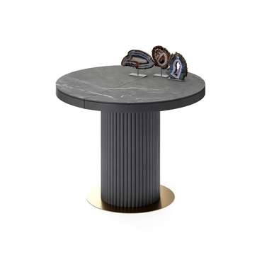 Раздвижной обеденный стол Меб со столешницей цвета черный мрамор