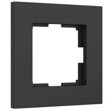Рамка из пластика на 1 пост Slab черный матовый W0012908