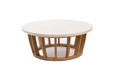 Журнальный стол Woodland бело-бежевого цвета