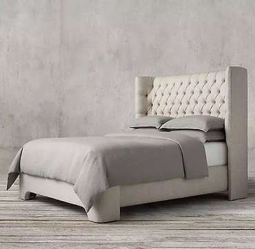 Кровать Atherton Fabric 200х200 бежевого цвета