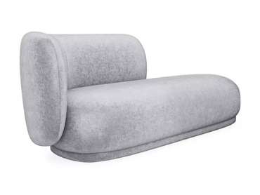 Кушетка-диван Lucca серого цвета левая