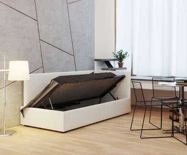Кровать с подъемным механизмом Меркурий-1 80х190 белого цвета