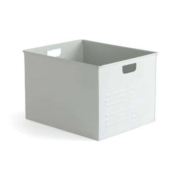 Металлический ящик для хранения Hiba белого цвета