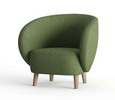Кресло Чарльз в обивке из велюра темно-зеленого цвета