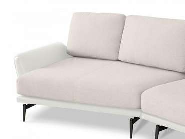 Угловой диван Ispani бело-бежевого цвета