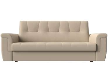 Прямой диван-кровать Эллиот бежевого цвета (экокожа)