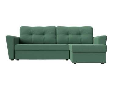 Угловой диван-кровать Амстердам лайт зеленого цвета правый угол