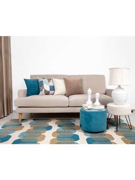 Декоративная подушка Tauer коричнево-синего цвета