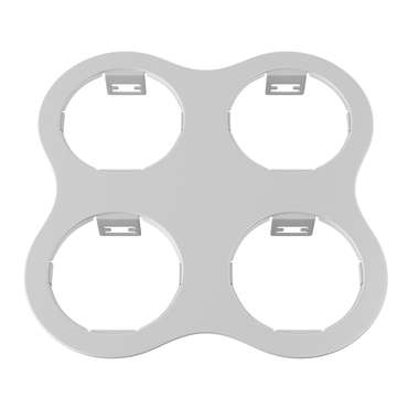 Рамка DOMINO ROUND 2x2 МR16 БЕЛЫЙ