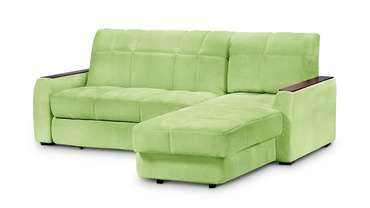 Угловой диван-кровать Гадар M светло-зеленого цвета 
