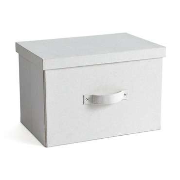 Коробка для хранения из льна Lisandre светло-бежевого цвета