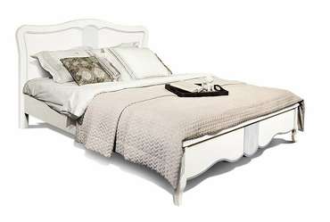 Кровать Katrin 140x200 цвета альба с серебряной патиной