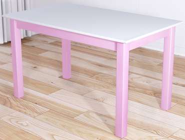 Стол обеденный Классика 120х60 бело-розового цвета