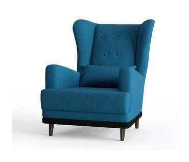 Кресло Лорд в обивке из велюра синего цвета