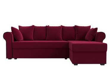 Угловой диван-кровать Рейн бордового цвета правый угол