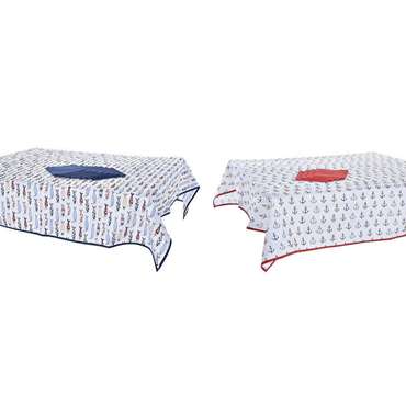 Набор столового белья DKD Home Decor 150 x 250 x 0,5 см Красный Синий Белый (2 штук)