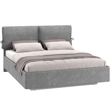 Кровать Duo 160х200 серого цвета с подъемным механизмом 