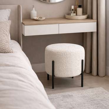 Пуф Маленькая радость молочного цвета