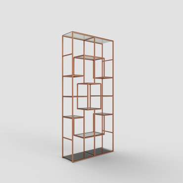 Стеллаж "Martin" бронзовый с зеркалом (2200х1100х300)