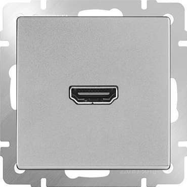 Розетка HDMI серебряного цвета