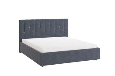 Кровать Кристи 2 160х200 темно-синего цвета без подъемного механизма