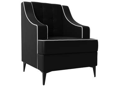 Кресло Марк черного цвета (экокожа)