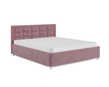 Кровать Версаль 140х190 пудрового цвета с подъемным механизмом (велюр)