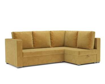 Угловой диван-кровать Мансберг желтого цвета