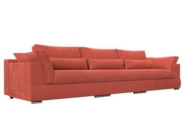 Прямой диван-кровать Пекин Long кораллового цвета
