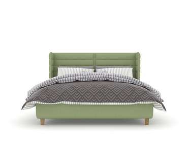 Кровать Стинг Box High 160х200 зеленого цвета с подъемным механизмом